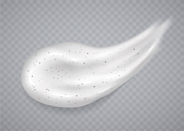 白色乳膏或磨砂涂片孤立于一图片下载