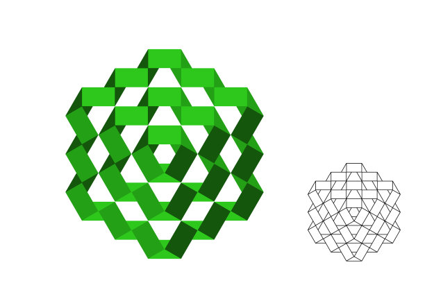 抽象多边形破碎立方体孤立在白色图片下载