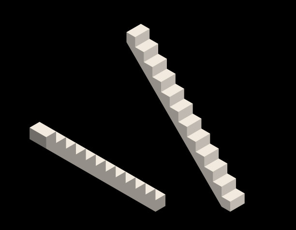 楼梯孤立的黑色背景3d图片下载