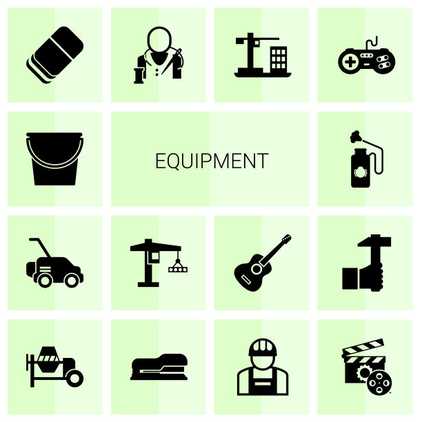 14设备填充图标设置隔离在白色图片下载