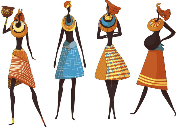 穿着部落服装的非洲妇女图片下载