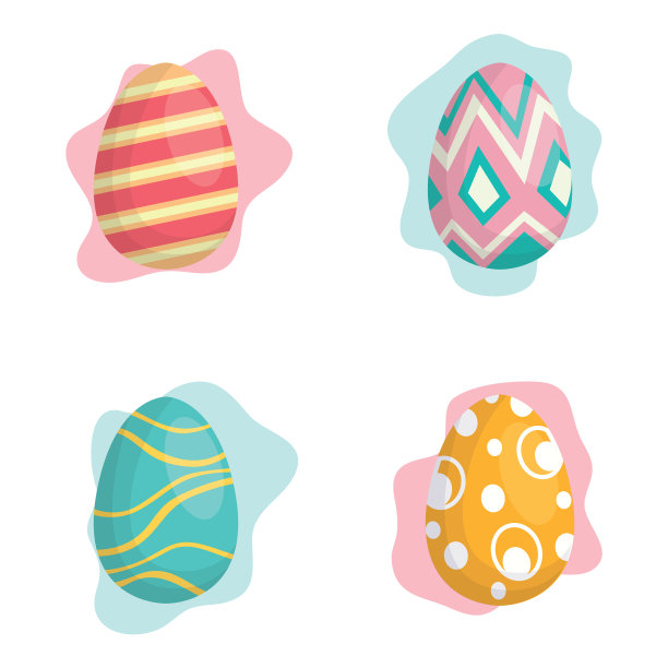 带彩蛋的复活节快乐庆祝卡图片下载