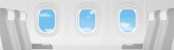 逼真的飞机运输内部超宽图片下载