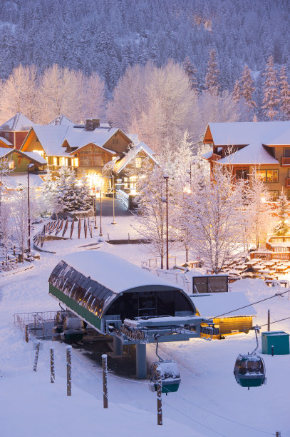 冬天的惠斯勒溪边图片下载