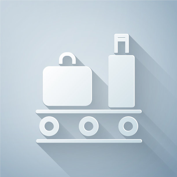 纸剪机场输送带带乘客图片下载