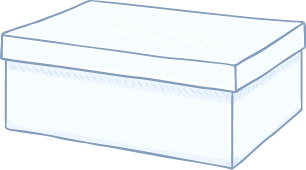 卡通白色鞋盒图片下载