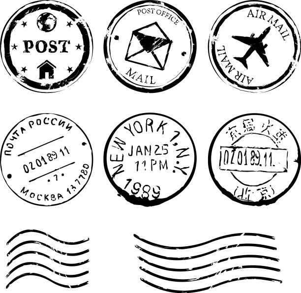 一套黑色邮票图片下载