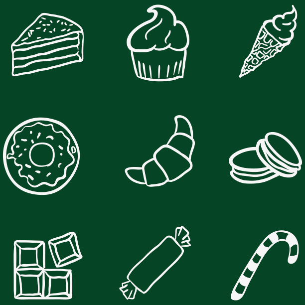 设置粉笔涂鸦甜点图标图片下载