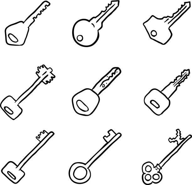 设置黑色涂鸦键图标图片下载