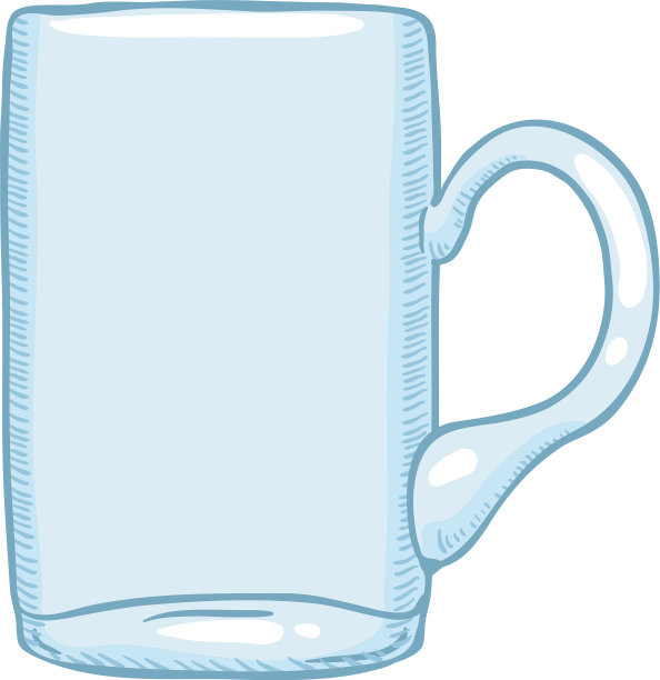 单卡通-空啤酒杯图片下载