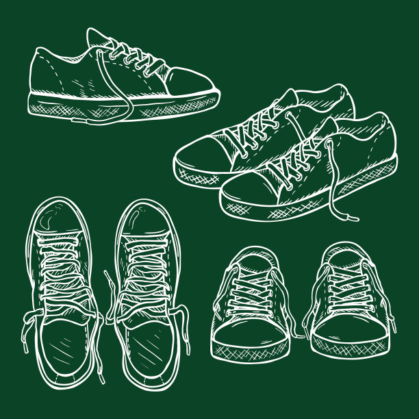 粉笔素描胶鞋图片下载