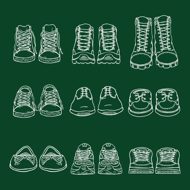 设置粉笔素描鞋项目前视图图片下载