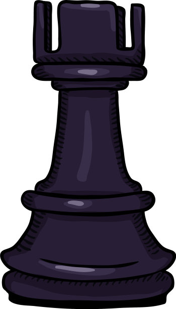 单卡通-黑车象棋人物图片下载
