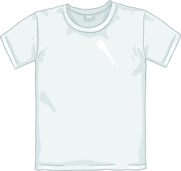 单卡通-白色t恤图片下载