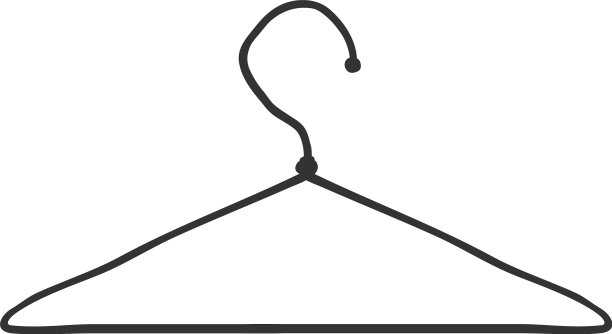 单素描衣柜肩衣架图片下载