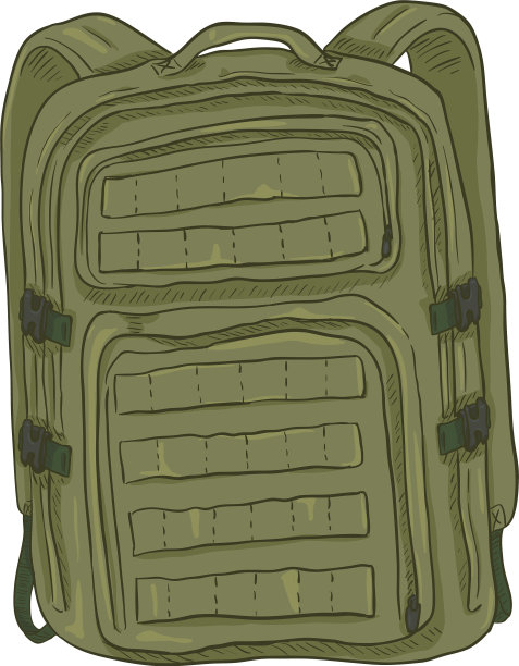 单卡通战术军队背包图片下载