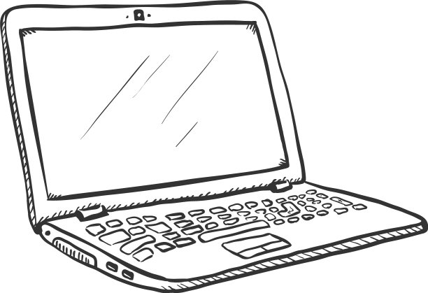 单草图打开笔记本电脑图片下载