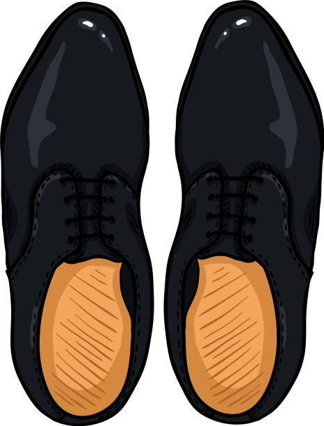 卡通双皮革男鞋图片下载