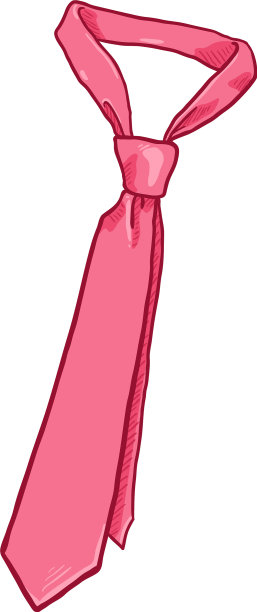 卡通粉色经典领带图片下载