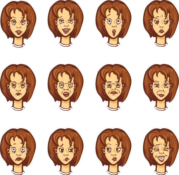 设定女性角色的情绪图片下载