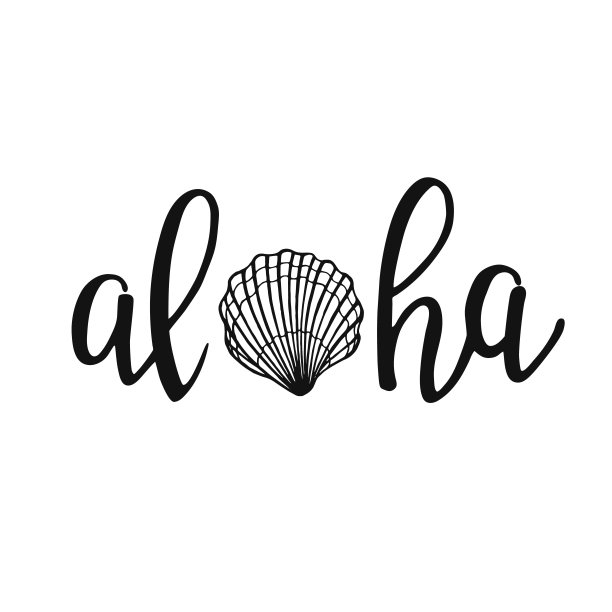 阿罗哈-手写的字母。文字孤立在白色背景与设计元素。夏季排版照片叠加，t恤打印，传单，海报设计。海滩生活信息图片下载