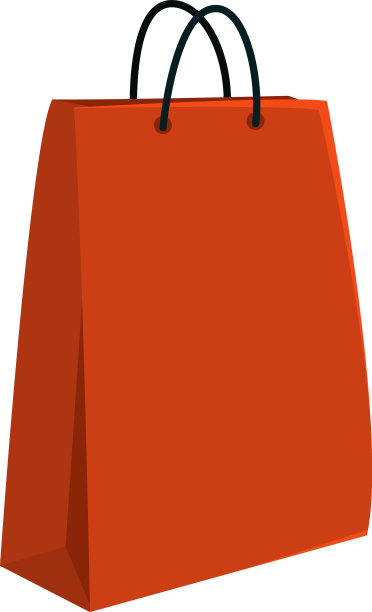 单购物袋在白色的背景图片下载