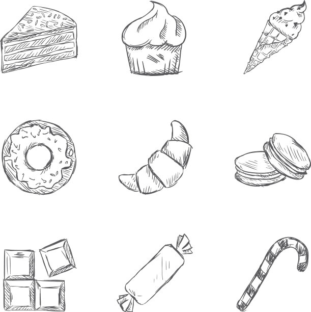 设置草图甜点图标图片下载