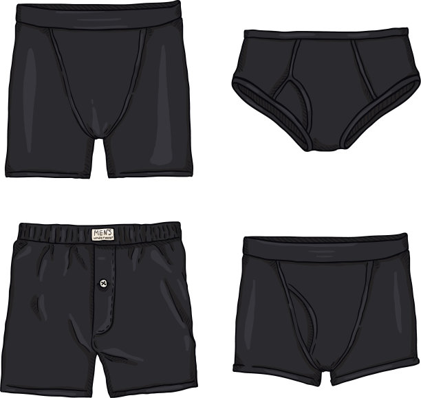 设置卡通黑色男裤男内裤图片下载