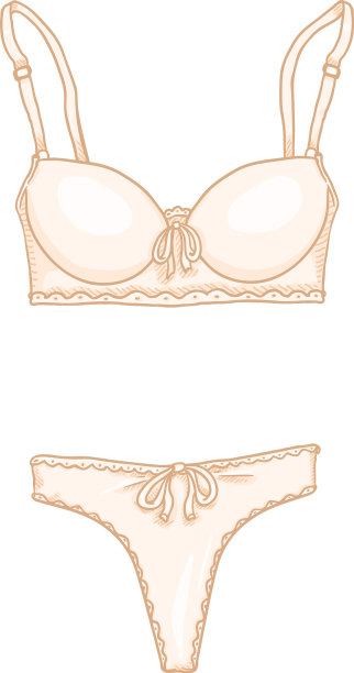 卡通米色女性内衣女性内衣文胸图片下载