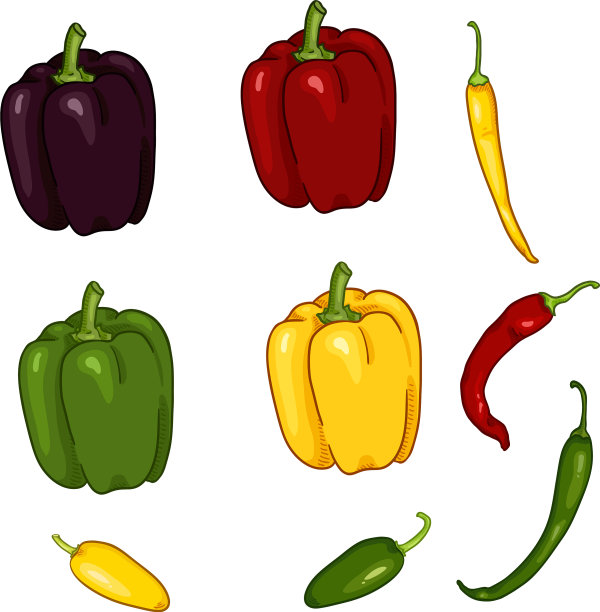 设置卡通辣椒和红辣椒图片下载