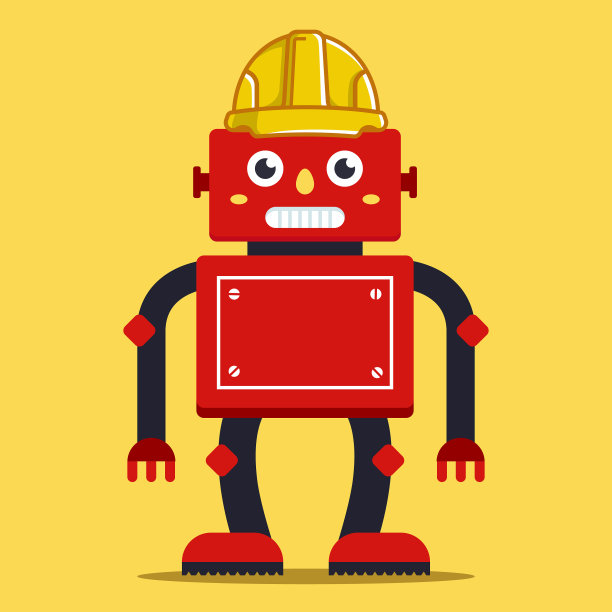 机器人建设者在一个黄色头盔创新图片下载