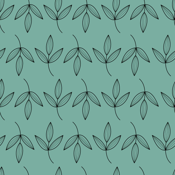 黑色的叶子和绿色的背景图片下载