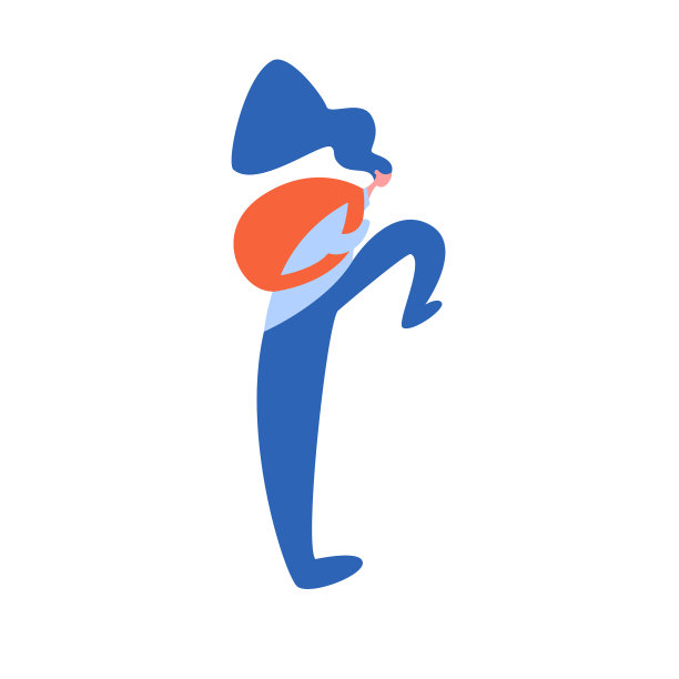 孤立卡通小女孩抬腿准备好图片下载