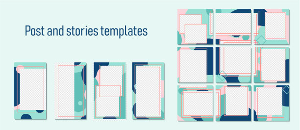 社交网络故事和时尚模板图片下载