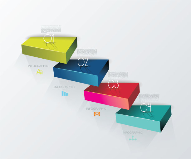 带有明亮3d面板的业务设计模板图片下载