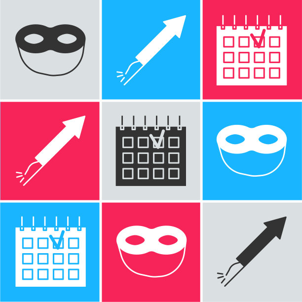 设置节日面具烟花火箭和详细图片下载