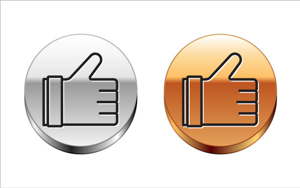 黑线手像图标孤立在白色图片下载