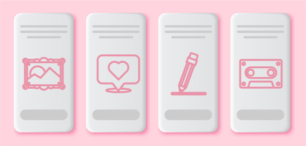 设线画山水般和心笔图片下载