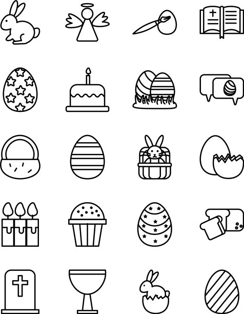 捆绑复活节系列图标图片下载