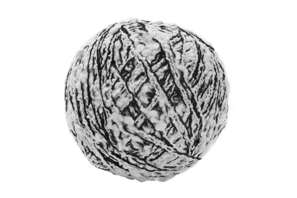 纱球。孤立在白色背景。图片下载