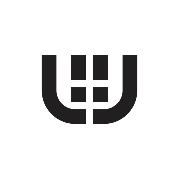 字母W几何线性标志图片下载