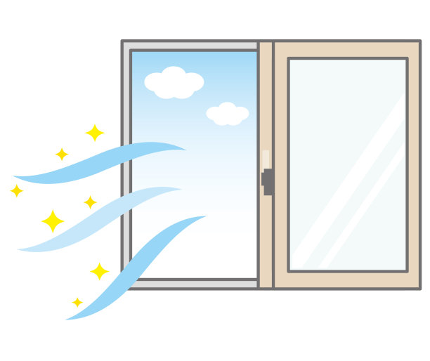 窗户打开时空气流通的图像
房间通风和窗户图片下载