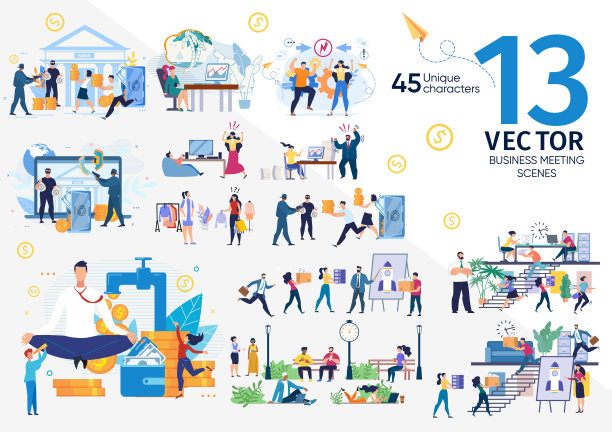 商务人士的生活状况一成不变图片下载