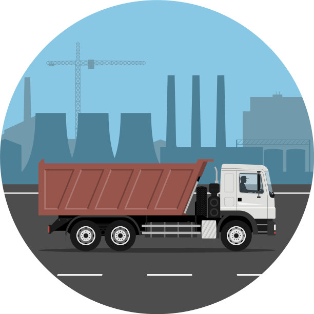 工业背景下的卡车图片下载