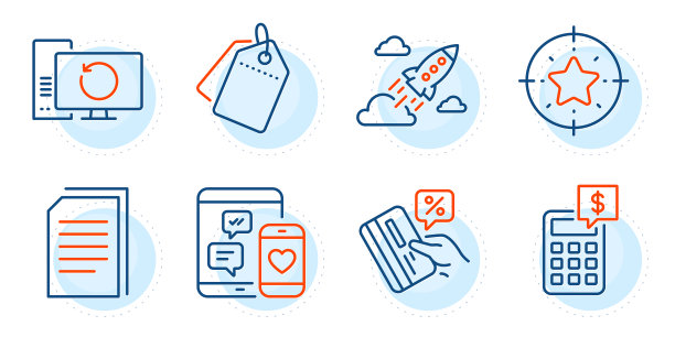 恢复电脑销售标签和复制文件图标图片下载