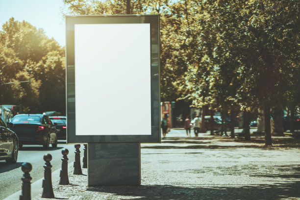 空白户外广告牌模型图片下载