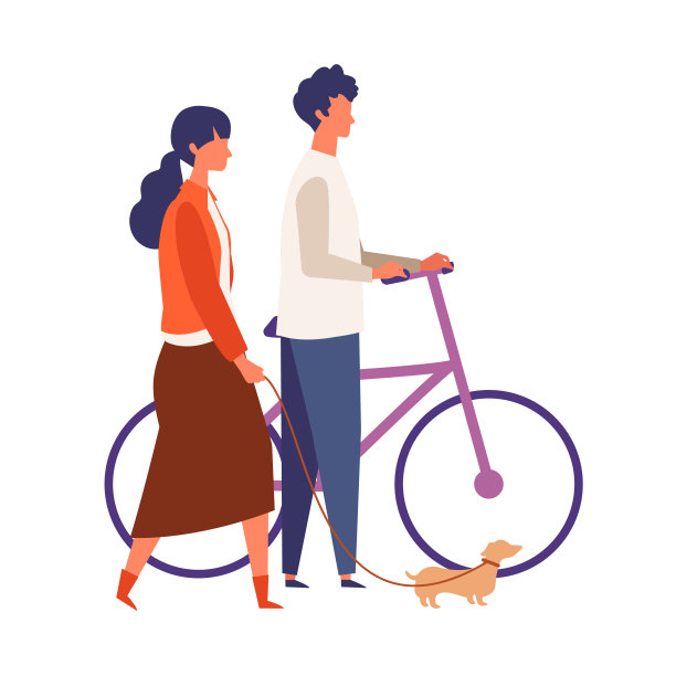 一对情侣在秋天散步。男人和女人休息一天。图片下载