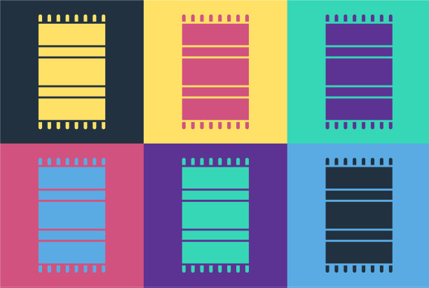 波普艺术海滩浴巾图标孤立的颜色图片下载