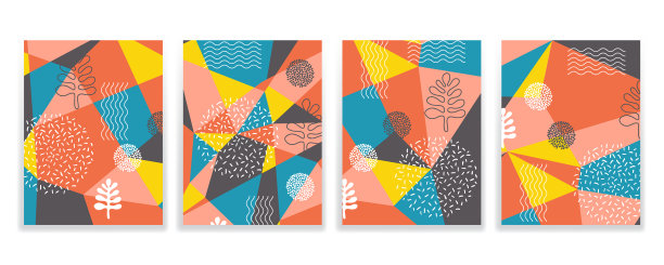 4个抽象创作背景图片下载