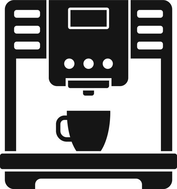 美式咖啡机图标简约风格图片下载